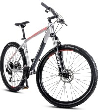 Dviratis Romet Rambler R7.4 2024 srebrno-czerwono-grafitowy