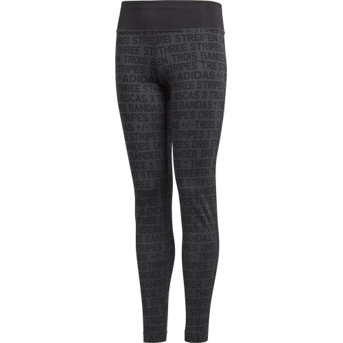 Adidas YG TR Brand Tights legginsy młodzieżowe Black DJ1089