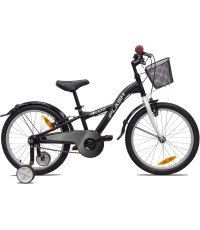 Rower 4KIDS Flash 20", 1 bieg, rozmiar 10" (25,5 cm), czarny