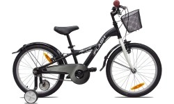 Rower 4KIDS Flash 20", 1 bieg, rozmiar 10" (25,5 cm), czarny