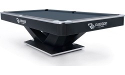 Stół bilardowy, Pool, Rasson Victory II Plus, czarny, 8 stóp, Simonis 760 niebieskozielony