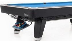Stół bilardowy Pool Mr-Sung ACURRA by Rasson, 9 ft, matowy czarny (Strong Black), Simonis 760 gelbgrün
