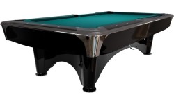 Stół bilardowy, Pool, Dynamic IV, czarny błyszczący, 8 stóp, Simonis 760 niebieskozielony