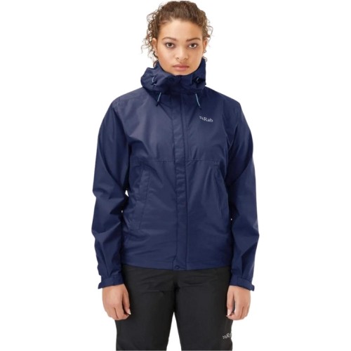 Damska kurtka przeciwdeszczowa Rab Downpour Eco Jacket - Deep ink