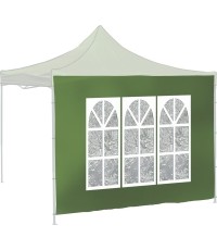 Ścianki boczne do pawilonu WINDOW 2x3 m 420D zielone wodoodporne