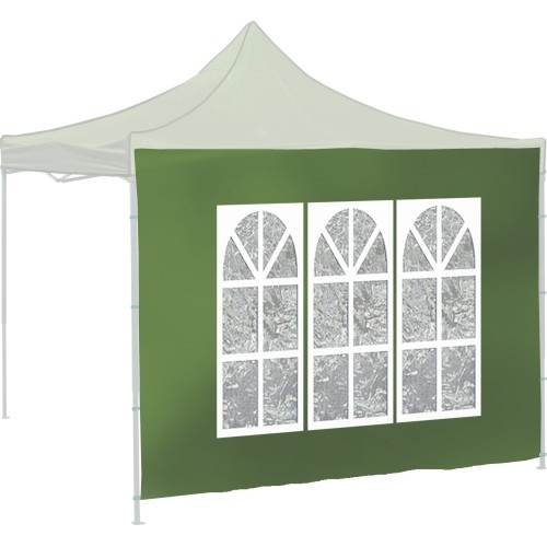 Ścianki boczne do pawilonu WINDOW 2x3 m 420D zielone wodoodporne