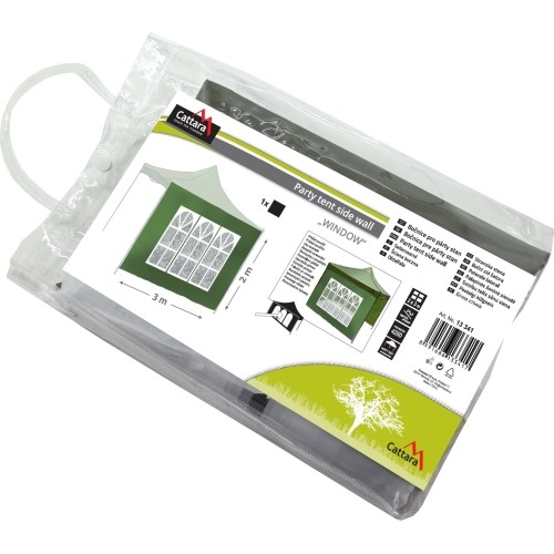 Ściany boczne do namiotu imprezowego WINDOW 2x3m 420D zielony WODOODPORNY