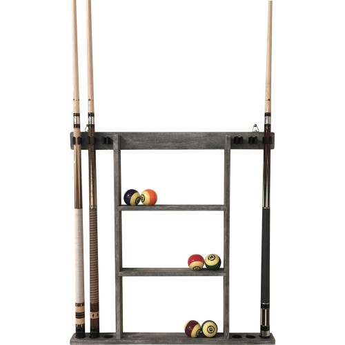 Szary stojak ścienny Buffalo na 6 kijów bilardowych