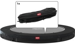 Nakładka na krawędź trampoliny Berg Inground Favorit 380, czarna z białym obramowaniem