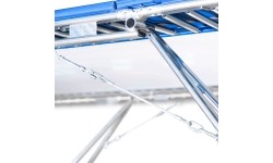 Trampolina wyczynowa Ultimate, mata 6 x 4 mm, osłony 50 mm, ze stojakami na kółkach transportowych