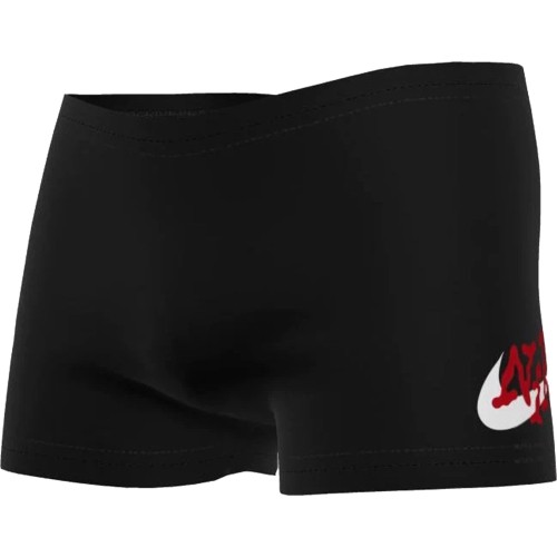 Szorty kąpielowe Nike Scribble Square Leg dla młodzieży, czarne NESSE041 001