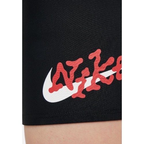 Szorty kąpielowe Nike Scribble Square Leg dla młodzieży, czarne NESSE041 001