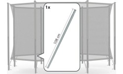 Siatka zabezpieczająca Komfortowa rura dolna Berg + zacisk sprężynowy, 108cm