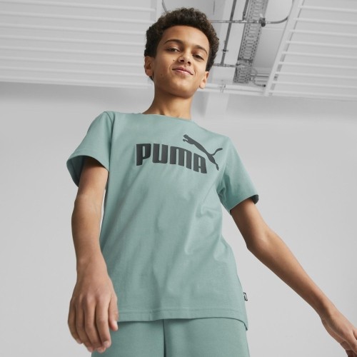 Koszulka młodzieżowa Puma Ess Logo Tee, zielona 586960 84