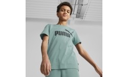 Koszulka młodzieżowa Puma Ess Logo Tee, zielona 586960 84