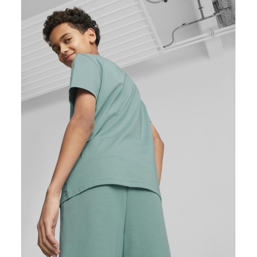 Koszulka młodzieżowa Puma Ess Logo Tee, zielona 586960 84