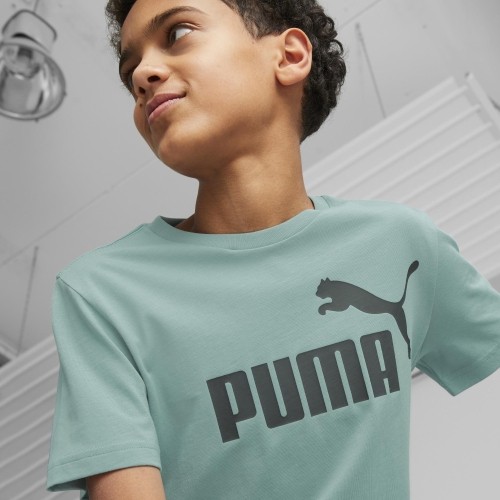 Koszulka młodzieżowa Puma Ess Logo Tee, zielona 586960 84