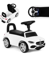Auto na akumulator Mercedes C CLASS, interaktywna kierownica, dźwięki, białe