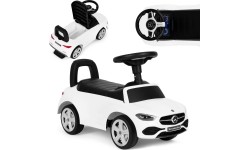 Auto na akumulator Mercedes C CLASS, interaktywna kierownica, dźwięki, białe