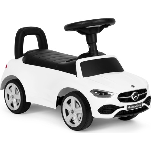 Auto na akumulator Mercedes C CLASS, interaktywna kierownica, dźwięki, białe