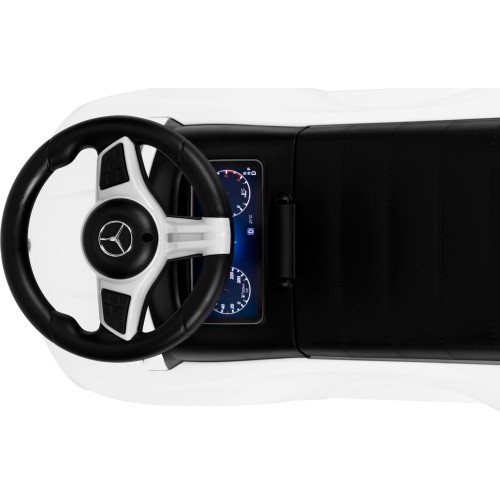 Auto na akumulator Mercedes C CLASS, interaktywna kierownica, dźwięki, białe
