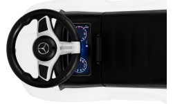 Auto na akumulator Mercedes C CLASS, interaktywna kierownica, dźwięki, białe