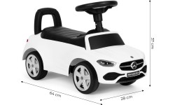 Auto na akumulator Mercedes C CLASS, interaktywna kierownica, dźwięki, białe