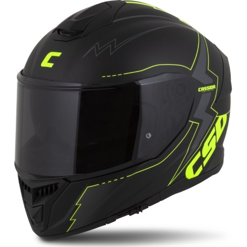 Kask motocyklowy Cassida Integral GT 2.1 Flash Matte Black/Fluo Yellow/Dark Gray