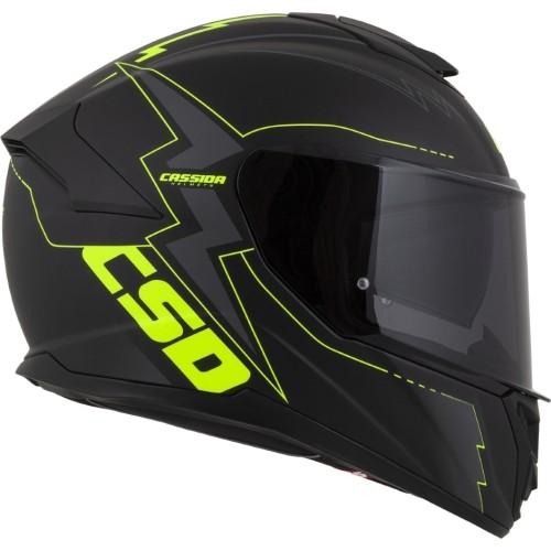 Kask motocyklowy Cassida Integral GT 2.1 Flash Matte Black/Fluo Yellow/Dark Gray