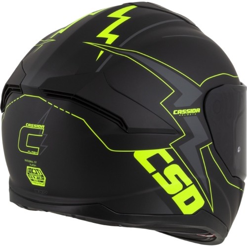 Kask motocyklowy Cassida Integral GT 2.1 Flash Matte Black/Fluo Yellow/Dark Gray