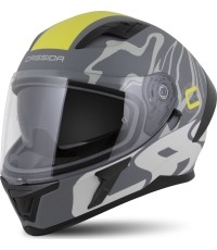 Kask motocyklowy Cassida Orbit Multivers matowy szary/jasnoszary/fluorescencyjny żółty/czarny