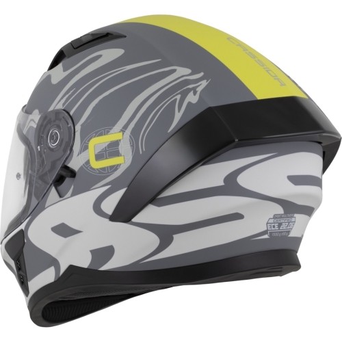 Kask motocyklowy Cassida Orbit Multivers Matte Gray/Light Gray/Fluo Yellow/Black