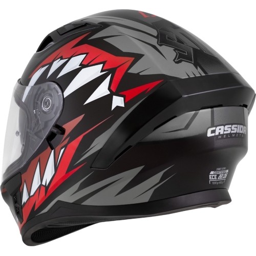 Kask motocyklowy Cassida Orbit StriX czerwony/szary/biały/czarny