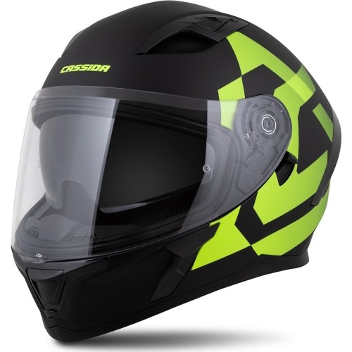 Kask motocyklowy Cassida Orbit Grind matowy czarny / fluorescencyjny żółty
