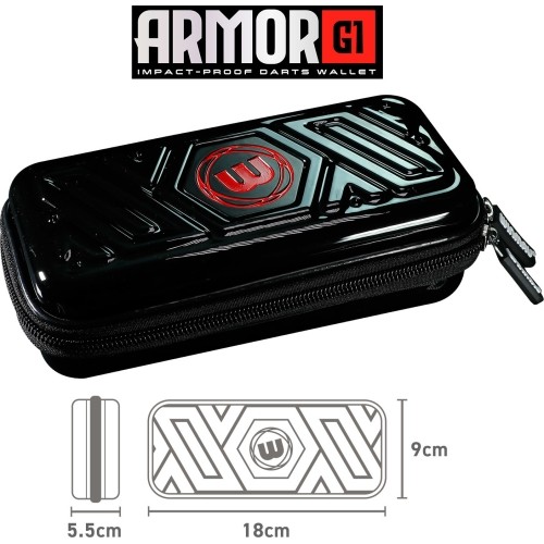 Etui na lotki Winmau Armor G1, czarne