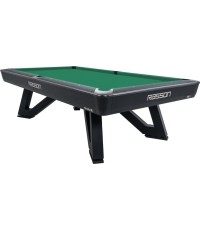 Stół bilardowy, Pool, Rasson Wolf, 9 ft. (Fuß), schwarz, kieszonkowy EPBF, Simonis 760 żółto-zielony