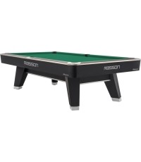 Stół bilardowy Pool Rasson ACURRA Mr-Sung, 9 ft, czarny matowy (Strong Black), łuzy MATCHROOM, Simonis 760 żółtozielony