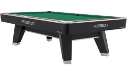 Stół bilardowy Pool Rasson ACURRA Mr-Sung, 9 ft, czarny matowy (Strong Black), łuzy MATCHROOM, Simonis 760 żółtozielony
