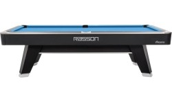 Stół bilardowy Pool Rasson ACURRA Mr-Sung, 9 ft, czarny matowy (Strong Black), łuzy MATCHROOM, Simonis 760 żółtozielony