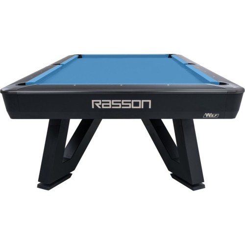 Stół bilardowy, Pool, Rasson Wolf, 9 ft. (Fuß), schwarz, kieszonkowy EPBF, Simonis 760 żółto-zielony