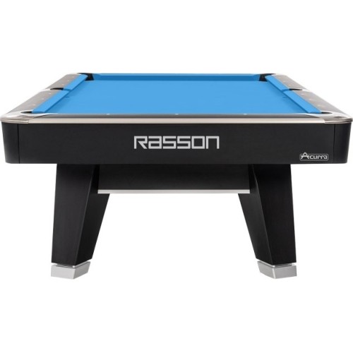 Stół bilardowy Pool Rasson ACURRA Mr-Sung, 9 ft, czarny matowy (Strong Black), łuzy MATCHROOM, Simonis 760 żółtozielony