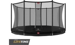 BERG Favorit InGround 380 Czarny + siatka zabezpieczająca Comfort