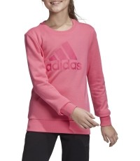 Bluza dziecięca Adidas YG MH Bos Crew Pink DV0322