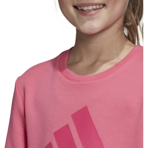 Bluza dziecięca Adidas YG MH Bos Crew Pink DV0322