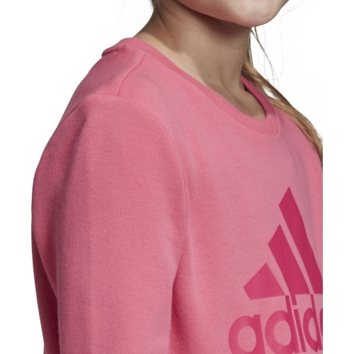 Bluza dziecięca Adidas YG MH Bos Crew Pink DV0322
