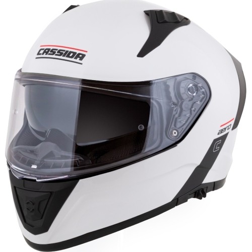 Kask motocyklowy Cassida Aero Solid biały/czarny
