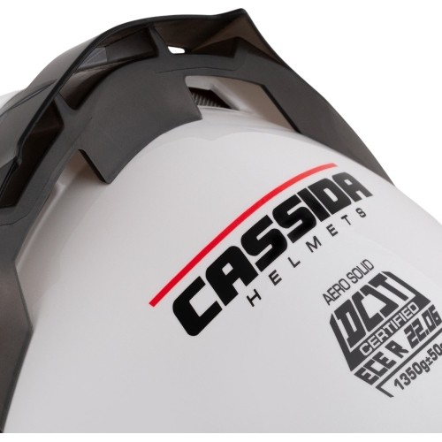 Kask motocyklowy Cassida Aero Solid biały/czarny
