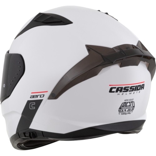 Kask motocyklowy Cassida Aero Solid biały/czarny