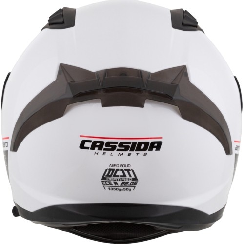 Kask motocyklowy Cassida Aero Solid biały/czarny