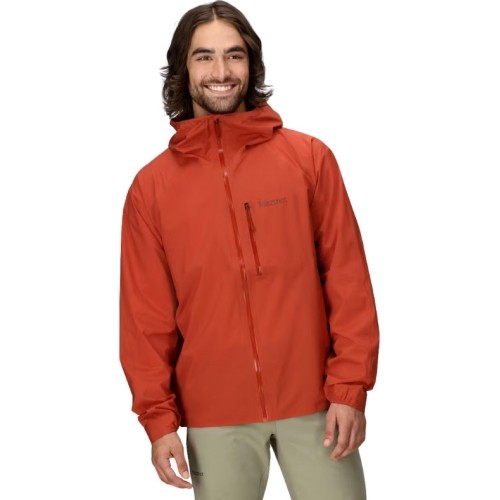 Męska kurtka przeciwdeszczowa Marmot Superalloy Bio Rain Jacket - Tamsiai rausva (deep heather)
